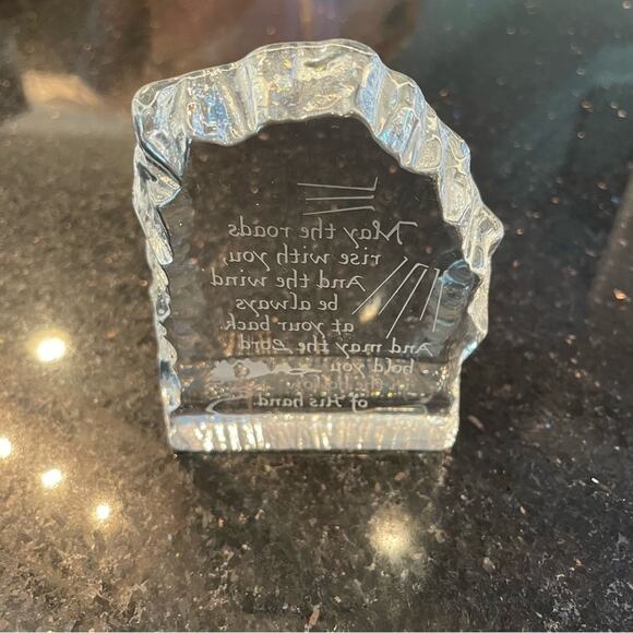 Hallmark Etched Decor Inspirational Prayer Quote Austrian Crystal Glass - Picture 2 of 9